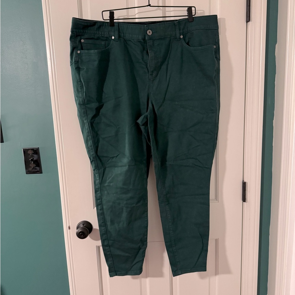 Torrid bombshell skinny green jeans